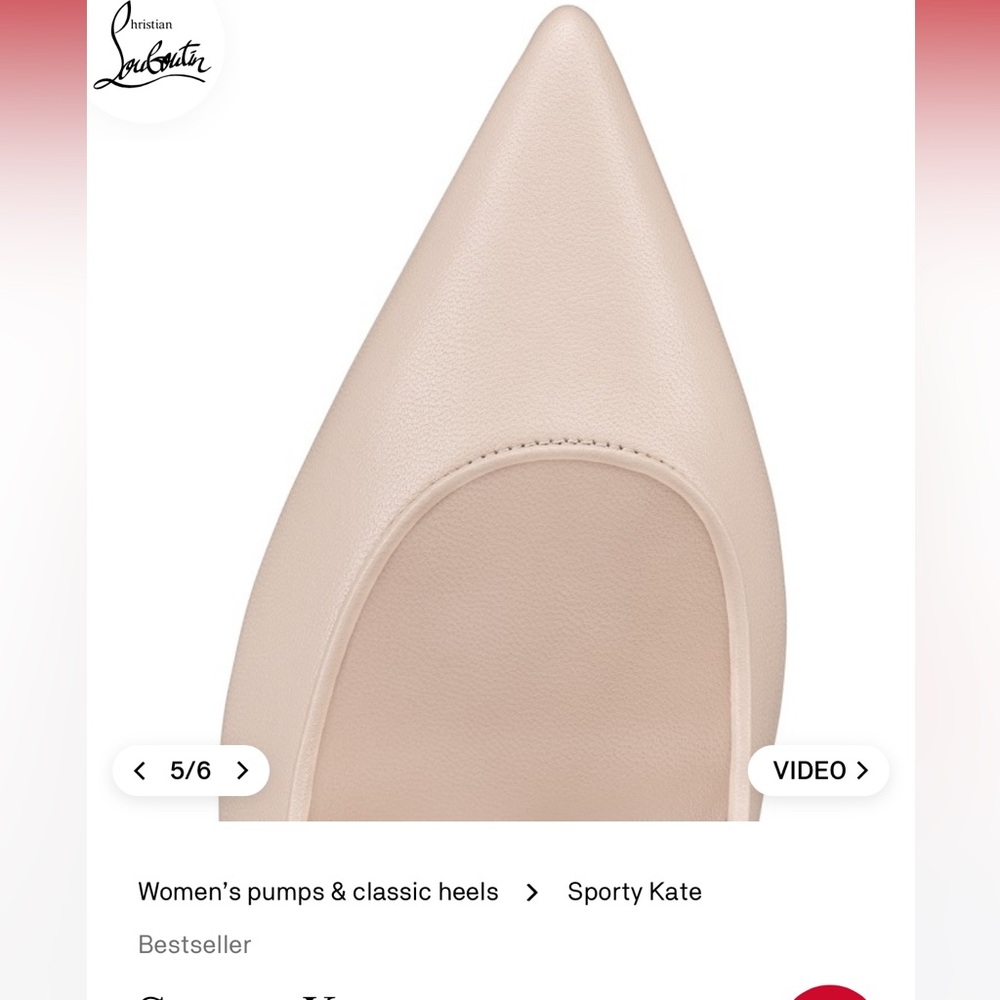Christian Louboutin Women's Cream Pumps - Picture 6 of 12